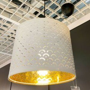 White/Gold (Floor, Pendant) Lamp Shade